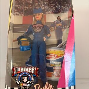 Barbie NASCAR 50th Anniversary Doll in Blue Racing Suit